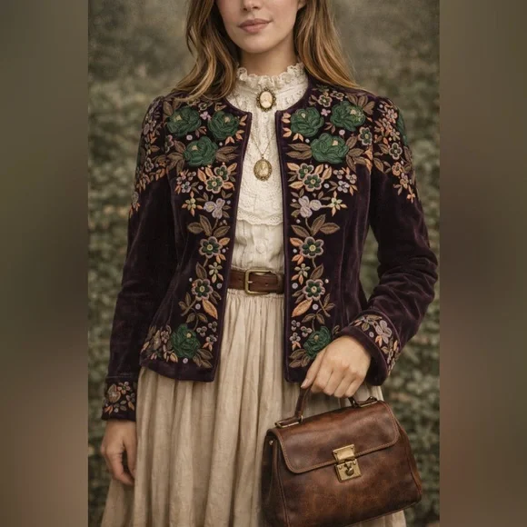 Oscar de la Renta Vintage Embroidered Blazer Jacket - Picture 16 of 16